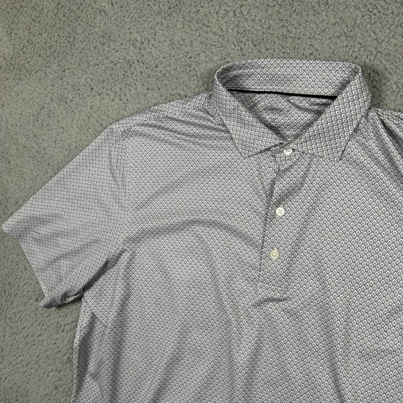 johnnie-O Other - Johnnie-O Mens Polo Shirt Gray Geometric Print Performance Golf XL